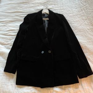 Zara black velvet jacket size S great condition